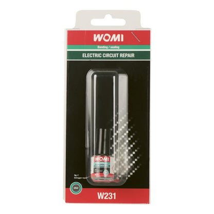 COLLE GLUE CONDUCTEUR ELECTRIQUE REPARATION CIRCUIT ARGENT WOMI W231