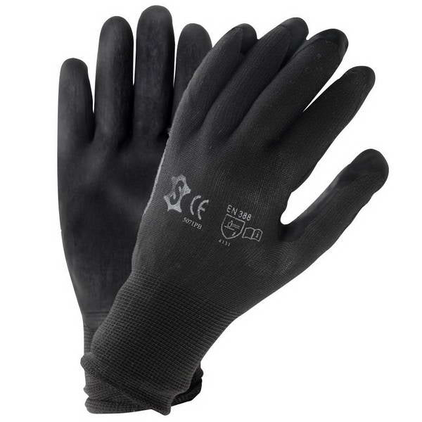 GANTS DE TRAVAIL PU NOIR TAILLE 7 (M)