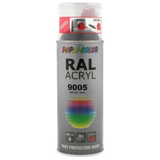 PEINTURE ACRYL RAL9005 NOIR PROFOND MAT 400ML DUPLI COLOR
