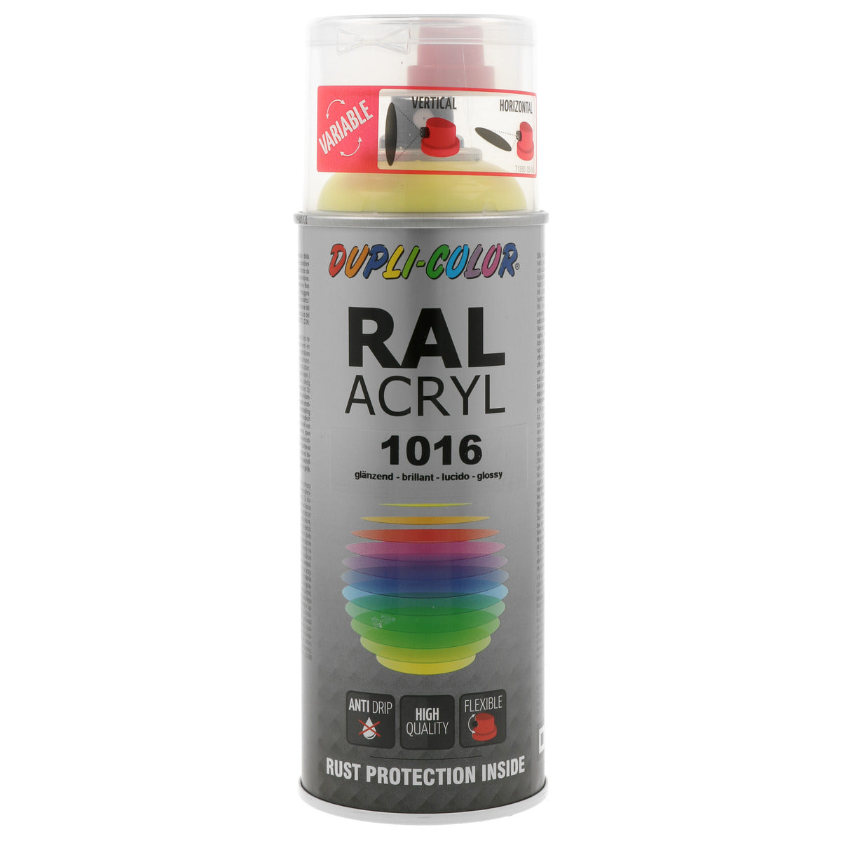 PEINTURE ACRYL RAL1016 JAUNE SOUFRE BRILLANT 400ML DUPLI COLOR