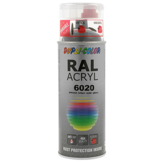 PEINTURE ACRYL RAL6020 VERT CHROMOX BRILLANT 400ML DUPLI COLOR