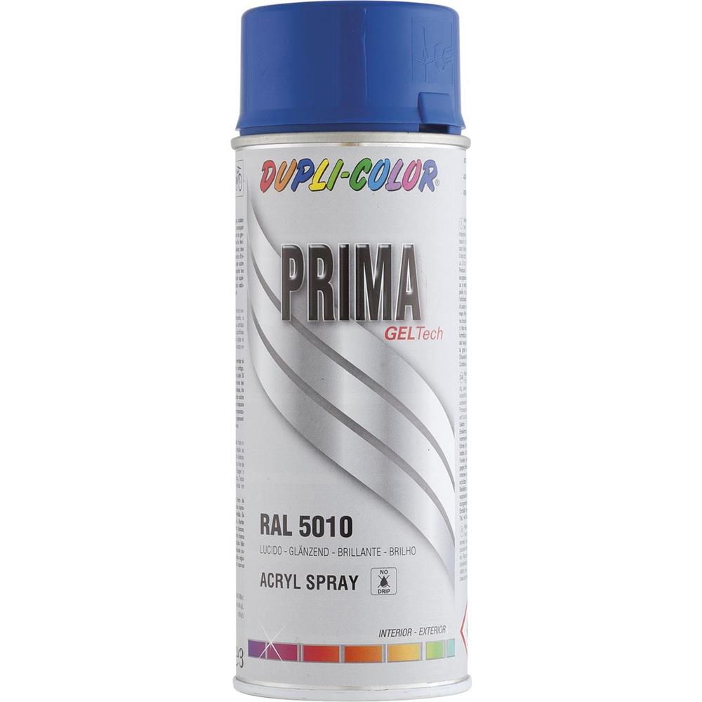 PEINTURE PRIMA RAL5010 BLEU GENTIANE BRILLANT 400ML DUPLI COLOR