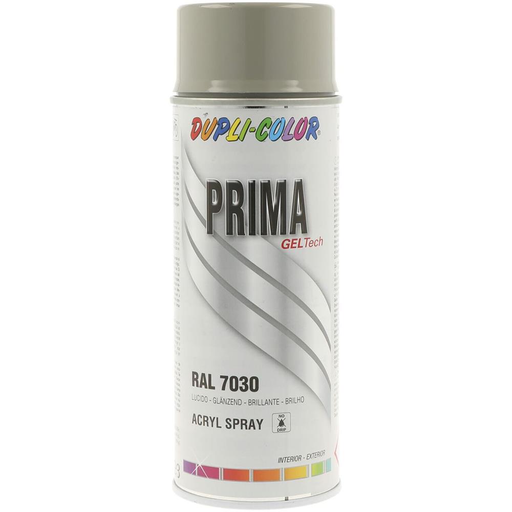 PEINTURE PRIMA RAL7030 GRIS PIERRE  BRILLANT 400ML DUPLI COLOR