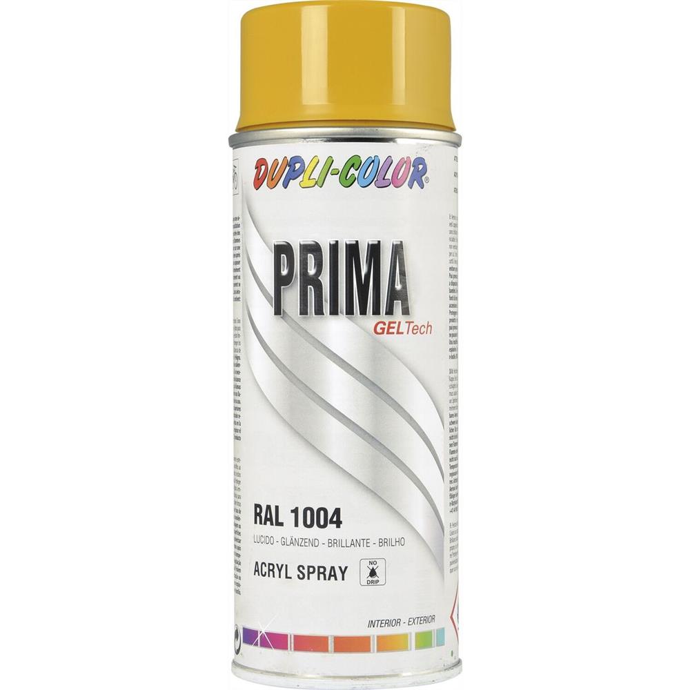 PEINTURE PRIMA RAL1004 JAUNE OR  BRILLANT 400ML DUPLI COLOR