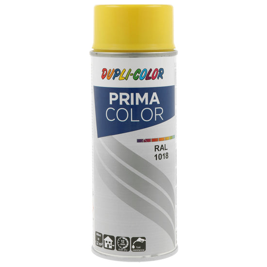PEINTURE PRIMA RAL1018 JAUNE ZINC BRILLANT 400ML DUPLI COLOR