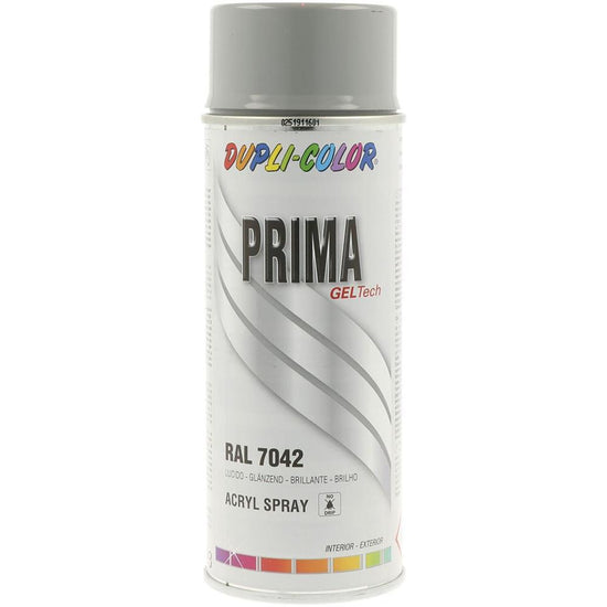 PEINTURE PRIMA RAL7042 GRIS SIGNAL BRILLANT 400ML DUPLI COLOR