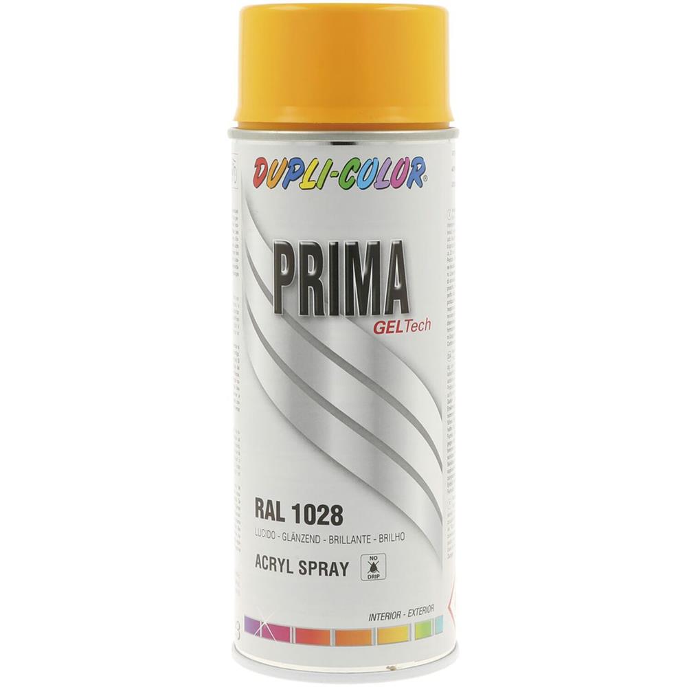 PEINTURE PRIMA RAL1028 JAUNE MELON BRILLANT 400ML DUPLI COLOR