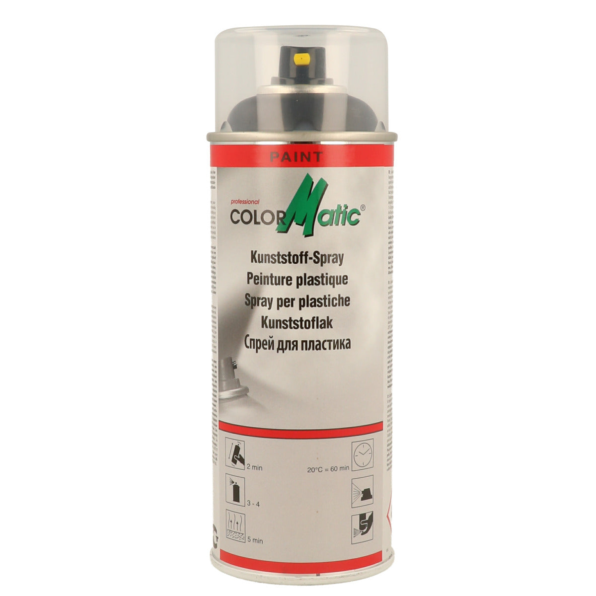PEINTURE PLASTIQUE 1K NOIR SATINE 400ML COLORMATIC
