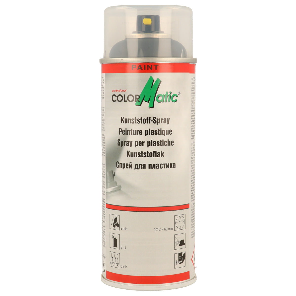 PEINTURE PLASTIQUE 1K GRIS SATINE 400ML COLORMATIC