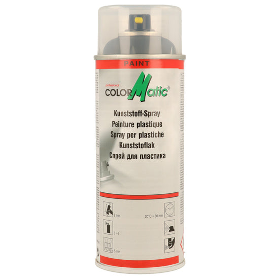 PEINTURE PLASTIQUE 1K GRIS SATINE 400ML COLORMATIC