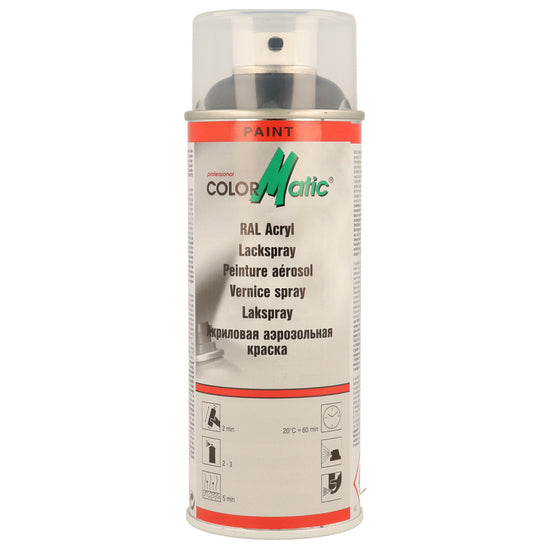 PEINTURE ACRYLIQUE RAL9005 NOIR MAT INTENSE 400ML COLORMATIC