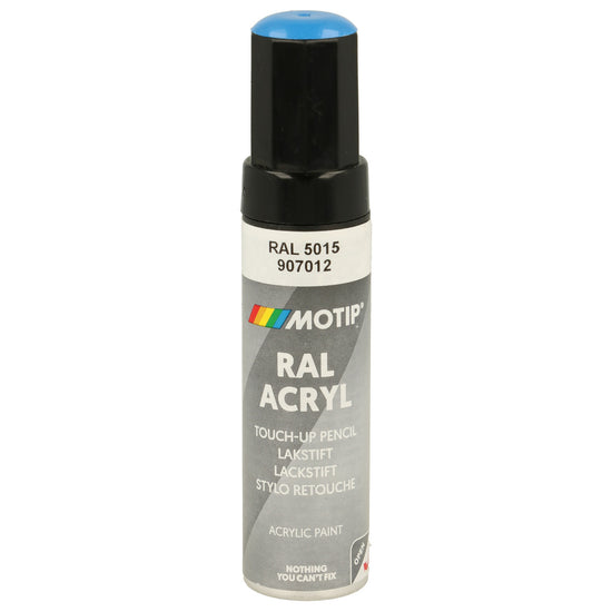 PINCEAU RETOUCHE INDUSTRIEL RAL5015 BLEU CIEL BRILLANT 12ML MOTIP