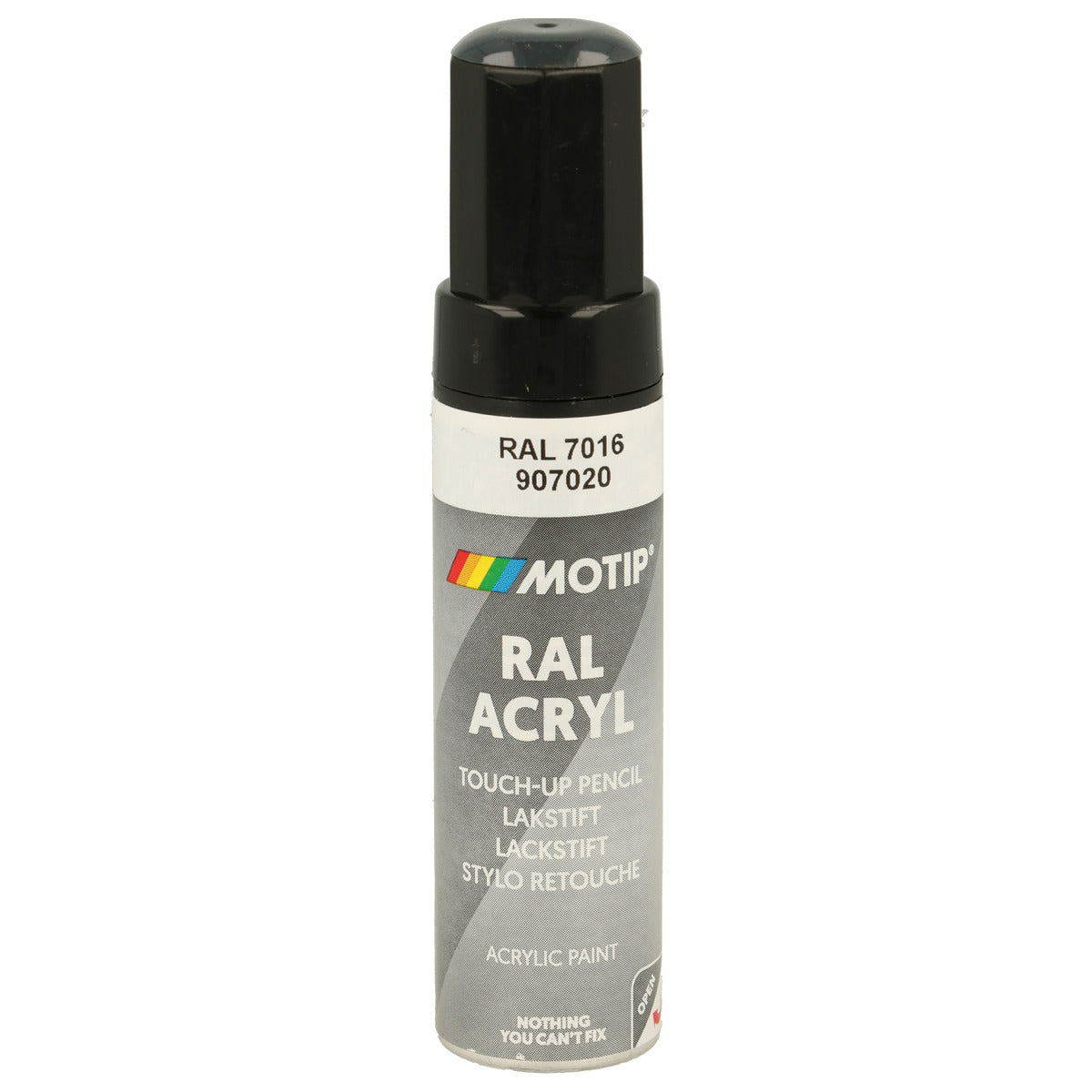 PINCEAU RETOUCHE INDUSTRIEL RAL7016 GRIS ANTHRACITE BRILLANT 12ML MOTIP