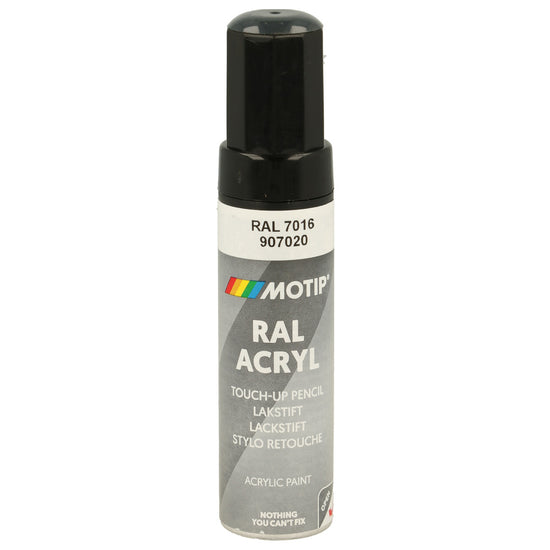 PINCEAU RETOUCHE INDUSTRIEL RAL7016 GRIS ANTHRACITE BRILLANT 12ML MOTIP