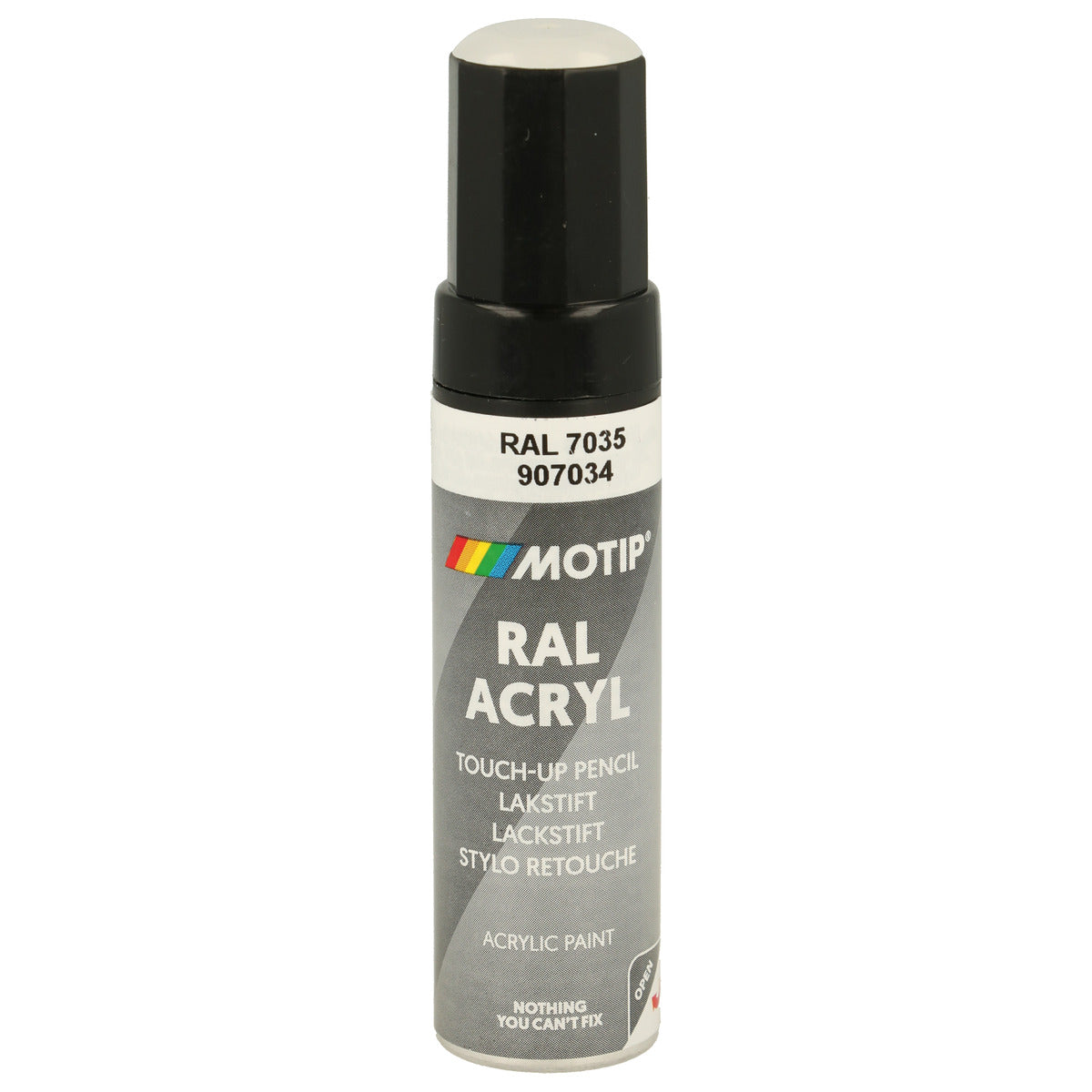 PINCEAU RETOUCHE INDUSTRIEL RAL7035 GRIS CLAIR BRILLANT 12ML MOTIP