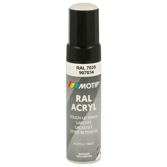 PINCEAU RETOUCHE INDUSTRIEL RAL7035 GRIS CLAIR BRILLANT 12ML MOTIP