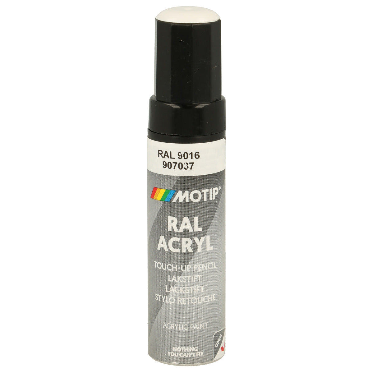 PINCEAU RETOUCHE INDUSTRIEL RAL9016 BLANC SIGNAL BRILLANT 12ML MOTIP