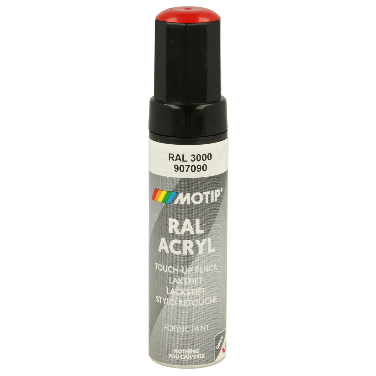 PINCEAU RETOUCHE INDUSTRIEL RAL3000 ROUGE FEU BRILLANT 12ML MOTIP