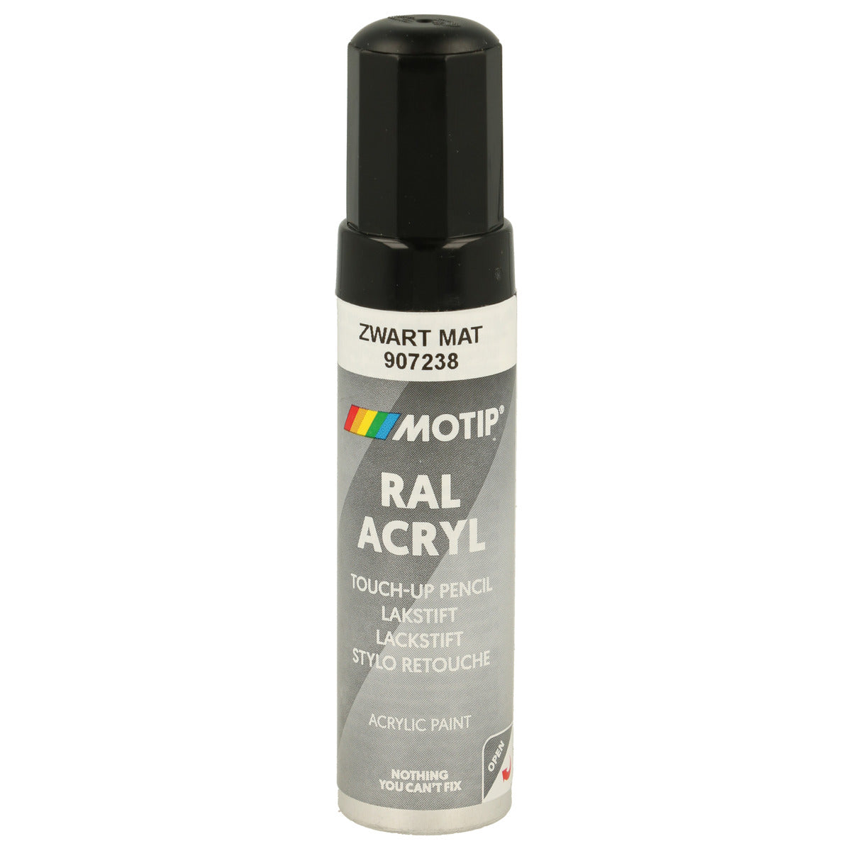 PINCEAU RETOUCHE INDUSTRIEL RAL9905 NOIR FONCE MAT 12ML MOTIP