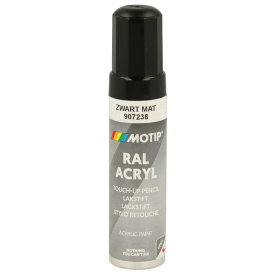 PINCEAU RETOUCHE INDUSTRIEL RAL9905 NOIR FONCE MAT 12ML MOTIP