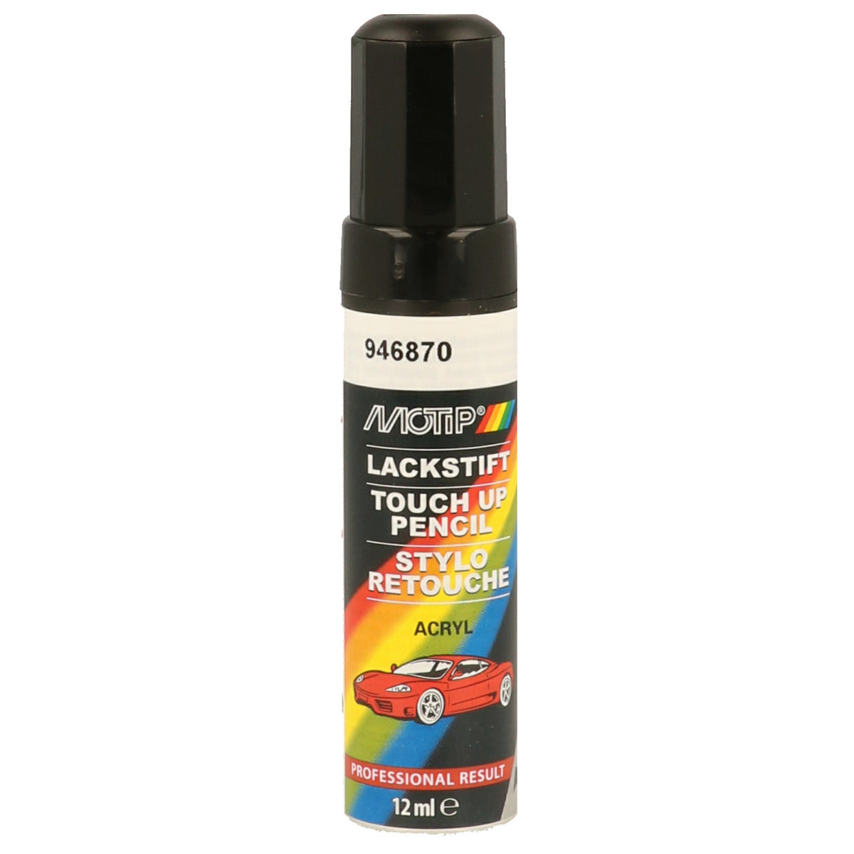 PINCEAU RETOUCHE KOMPAKT 946870 NOIR MAT 12ML MOTIP