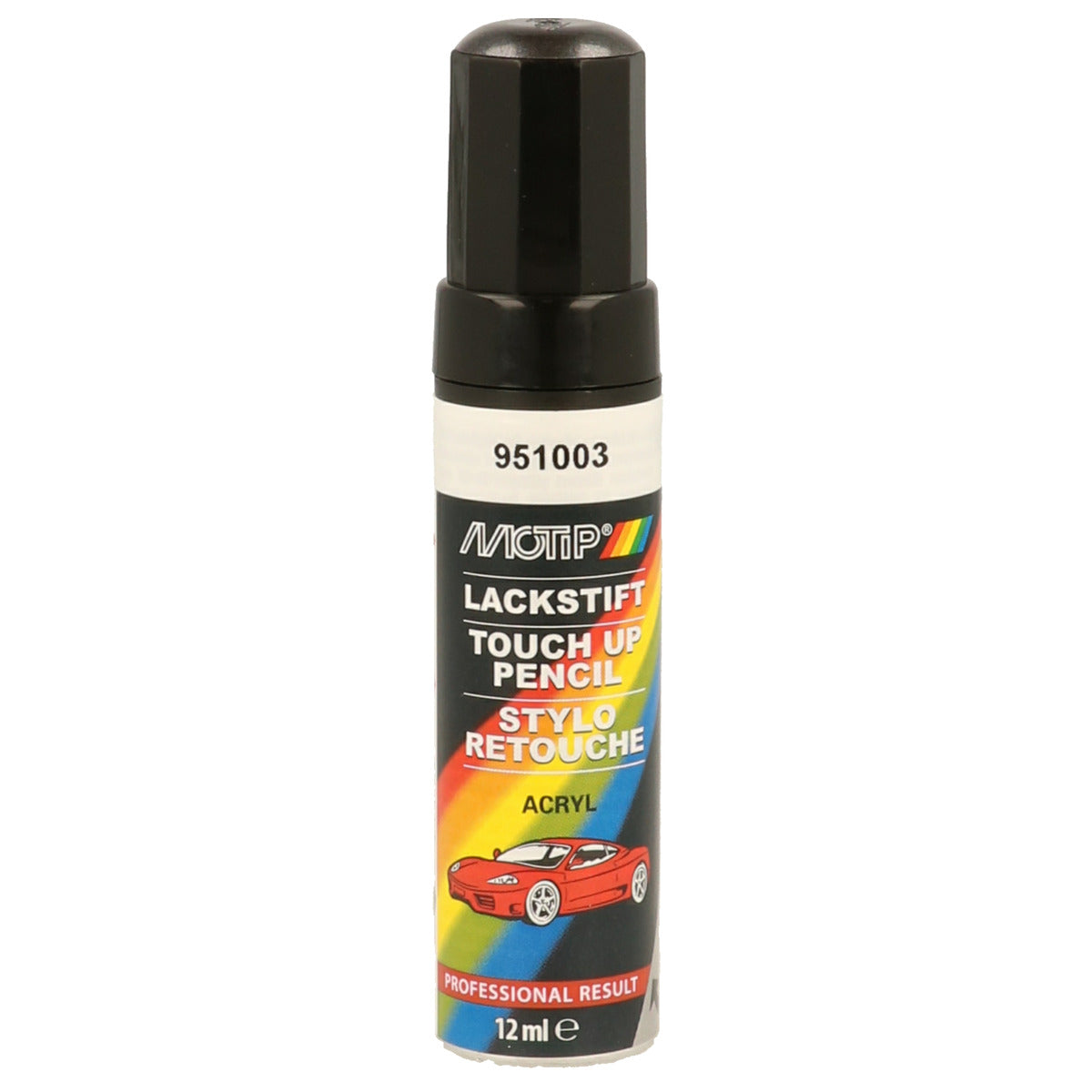 PINCEAU RETOUCHE KOMPAKT 951003 NOIR METALLISE 12ML MOTIP