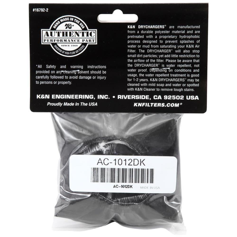 CHAUSSETTE DE RECHANGE POUR FILTRE A AIR DE REMPLACEMENT K&N  AC-1012