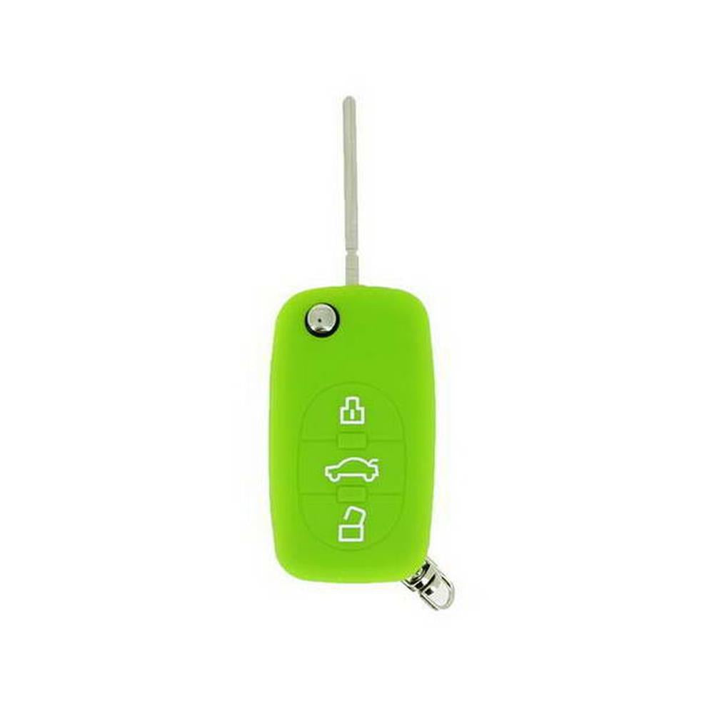 HOUSSE DE CLE EN SILICONE 3 BOUTONS VERTE POUR AUDI Z