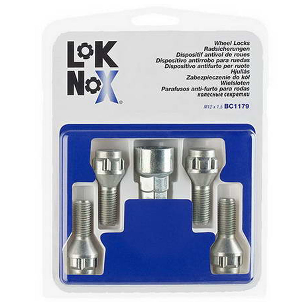 4 VIS ANTIVOL LOKNOX M12X1.5/ 60°/ LONG. 26.4MM/ Ø17/19MM