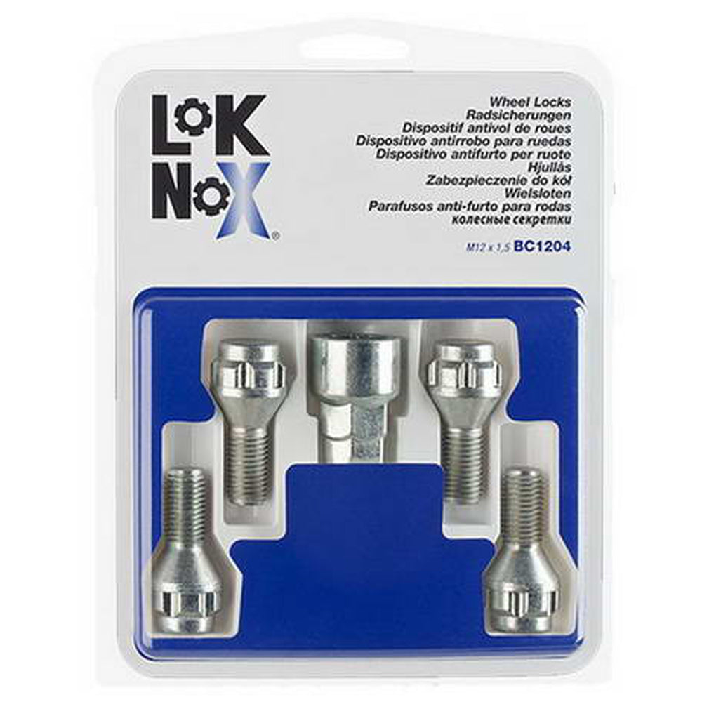 4 VIS ANTIVOL LOKNOX M12X1.5/ 60°/ LONG. 24MM/ Ø17/19MM