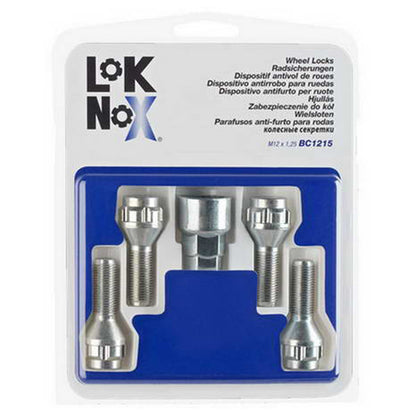 4 VIS ANTIVOL LOKNOX M12X1.25/ 60°/ LONG. 30.5MM/ Ø17/19MM