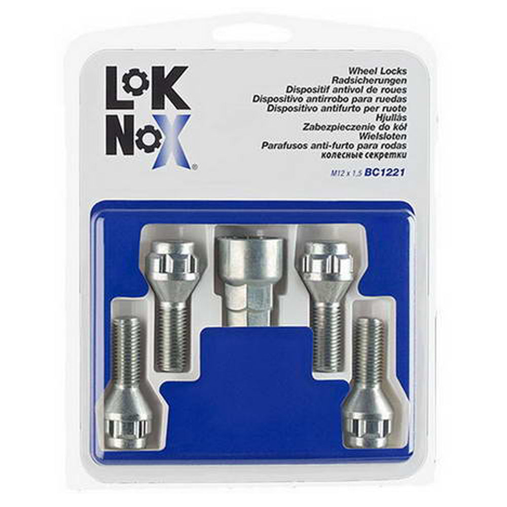 4 VIS ANTIVOL LOKNOX M12X1.5/ 60°/ LONG. 29.5MM/ Ø17/19MM