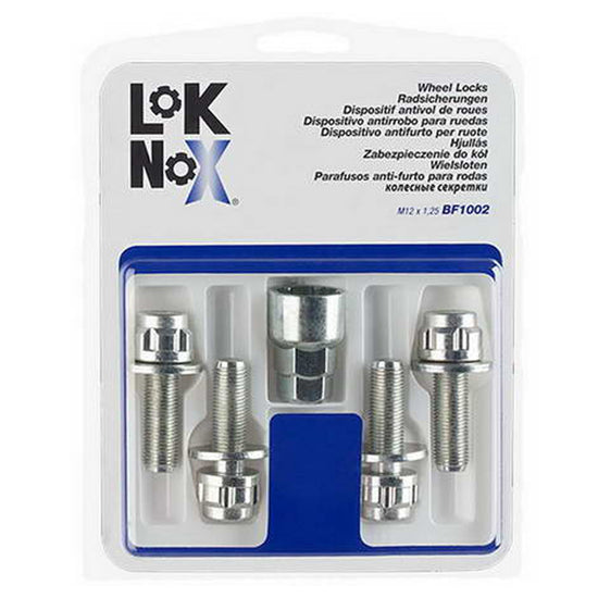 4 VIS ANTIVOL LOKNOX M12X1.25/ PLAT/ LONG. 35.3MM/ Ø17/19MM