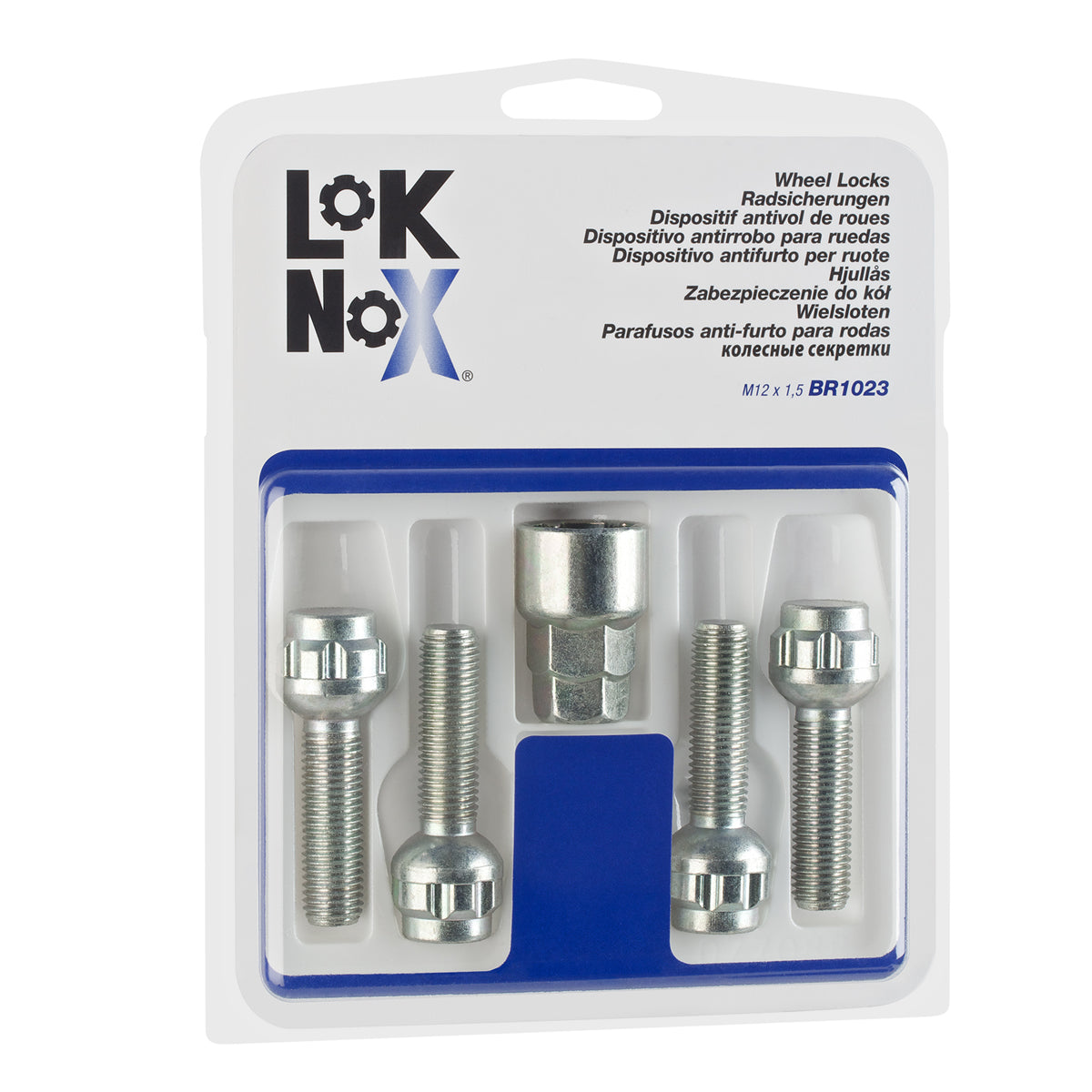 4 VIS ANTIVOL LOKNOX M12X1.5/ R12/ LONG. 39.9MM/ Ø17/19MM