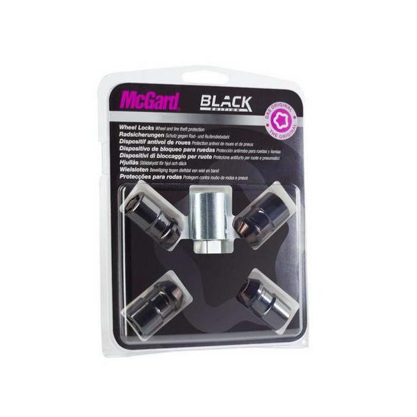 5 ECROUS ANTIVOL NOIRS MCGARD 1/2X20/ 60°/    Ø19/21 MM
