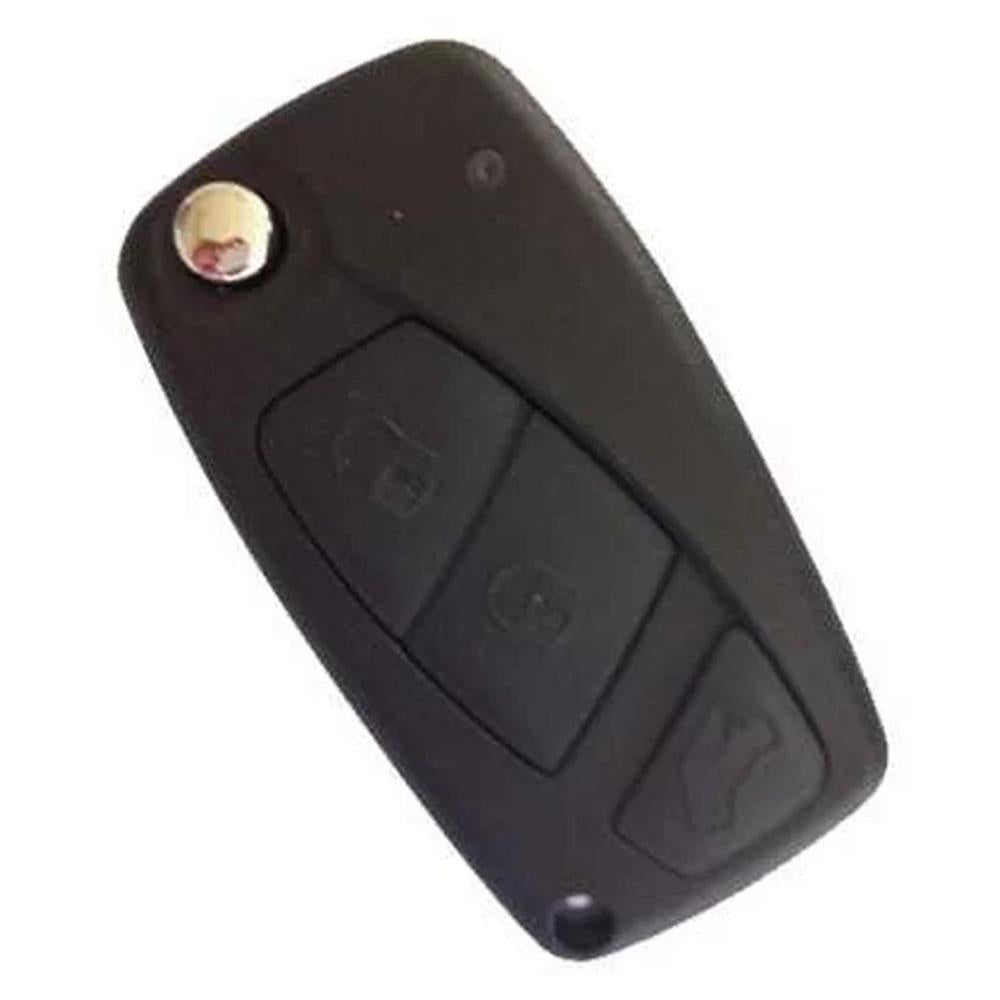 COQUE CLE ADAPTABLE POUR FIAT 3 BOUTONS LAME FRAISEE PILE DANS COQUE KEYSKAR