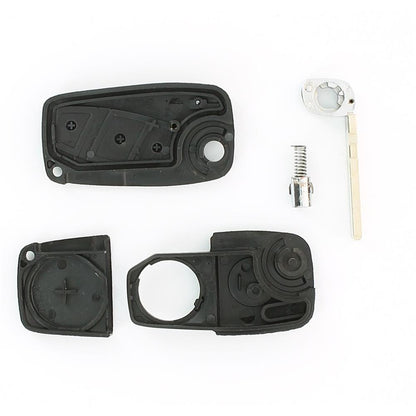 COQUE CLE ADAPTABLE POUR FIAT 3 BOUTONS LAME FRAISEE PILE DANS COQUE KEYSKAR
