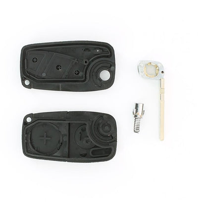 COQUE CLE ADAPTABLE POUR FIAT 3 BOUTONS LAME FRAISEE PILE DANS COQUE KEYSKAR