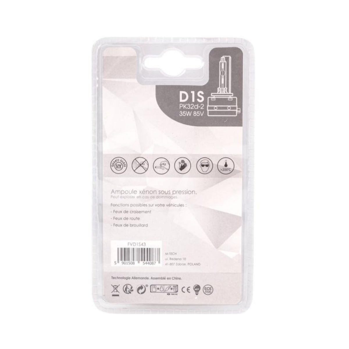 1 AMPOULE D1S 4300K 35W +30% CE (BLISTER)