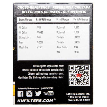 FILTRE A HUILE DE REMPLACEMENT K&N HP-1007