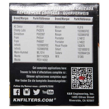 FILTRE A HUILE DE REMPLACEMENT K&N HP-1008