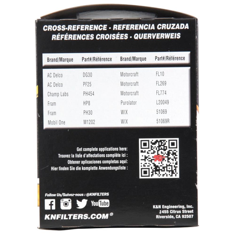 FILTRE A HUILE DE REMPLACEMENT K&N HP-2002