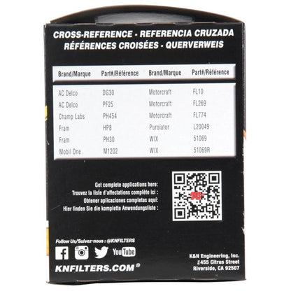 FILTRE A HUILE DE REMPLACEMENT K&N HP-2002