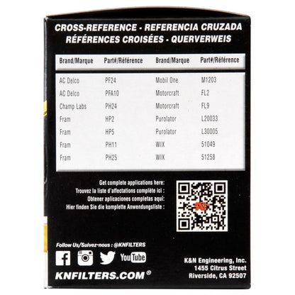 FILTRE A HUILE DE REMPLACEMENT K&N HP-2003