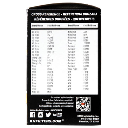 FILTRE A HUILE DE REMPLACEMENT K&N HP-3001