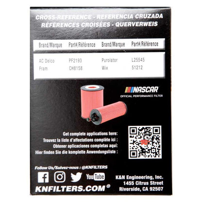 FILTRE A HUILE DE REMPLACEMENT K&N ADAPTABLE POUR VAG