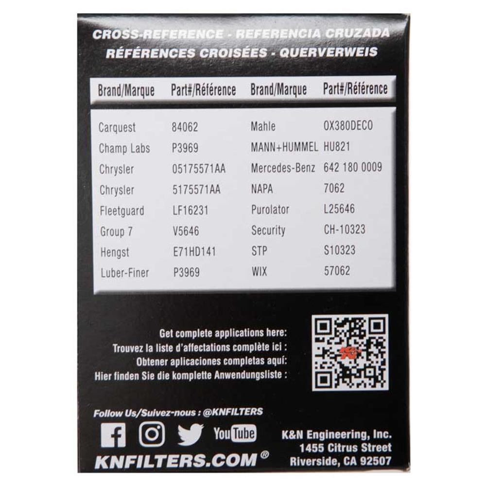 FILTRE A HUILE DE REMPLACEMENT K&N HP-7028