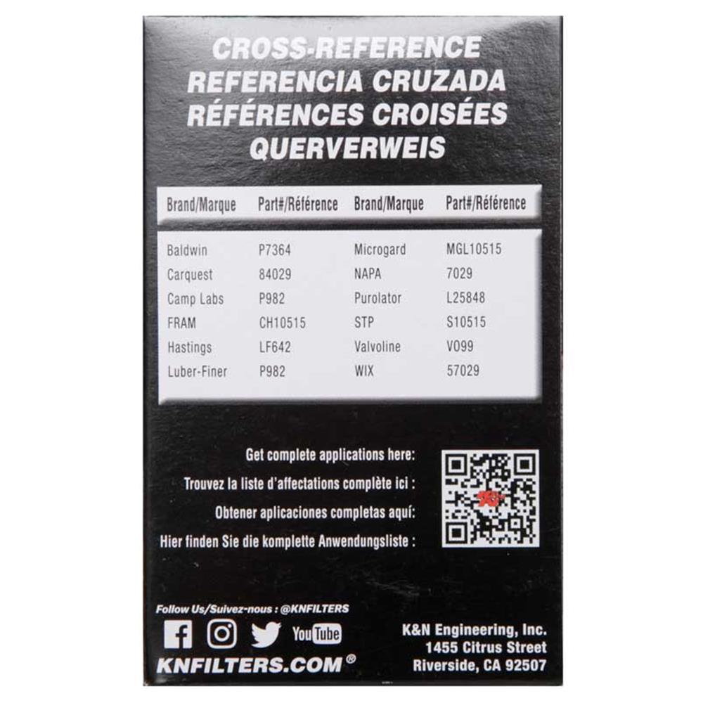 FILTRE A HUILE DE REMPLACEMENT K&N HP-7029