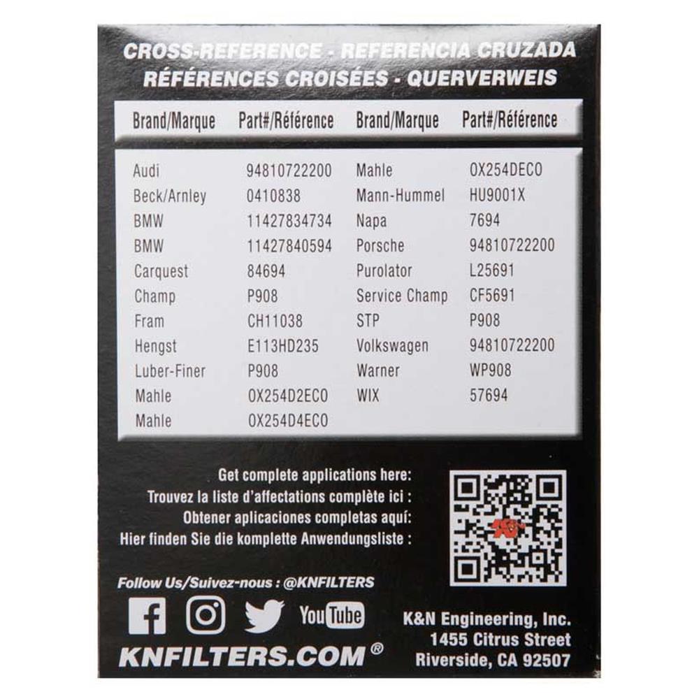 FILTRE A HUILE DE REMPLACEMENT K&N HP-7032