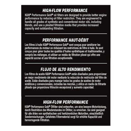 FILTRE A HUILE DE REMPLACEMENT K&N HP-7041